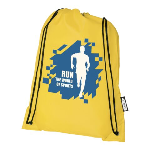 Oriole RPET drawstring backpack Standard | Yellow | No Branding | not available | not available | not available