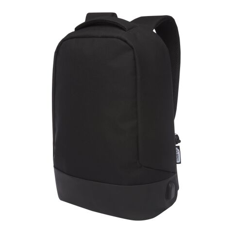 Cover RPET anti-theft backpack solid black | No Branding | not available | not available