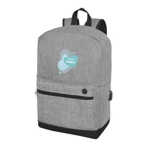 Hoss 15.6&quot; business laptop backpack Standard | Heather medium grey | No Branding | not available | not available | not available