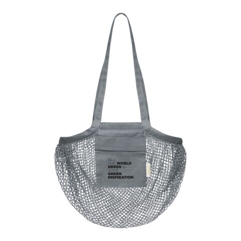 Pune 100 g/m2 GOTS organic mesh cotton tote bag 6L Standard | Grey | No Branding | not available | not available