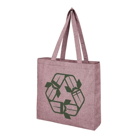 Pheebs 210 g/m² recycled gusset tote bag Standard | Heather maroon | No Branding | not available | not available