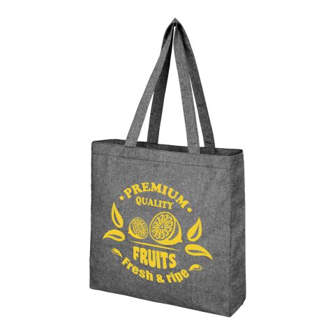 Pheebs 210 g/m² recycled gusset tote bag Standard | Heather black | No Branding | not available | not available | not available