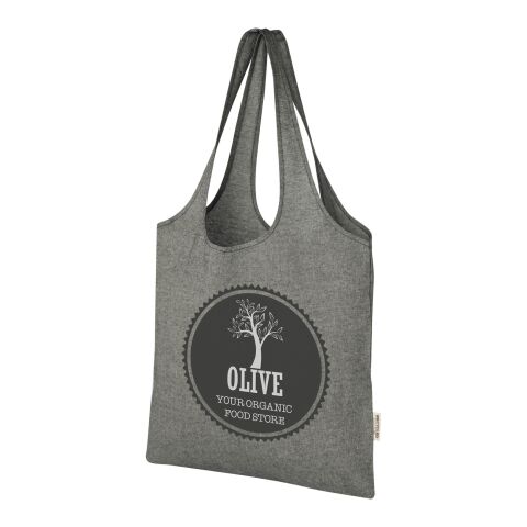 Pheebs 150 g/m² recycled cotton trendy tote bag 7L Standard | Heather black | No Branding | not available | not available | not available