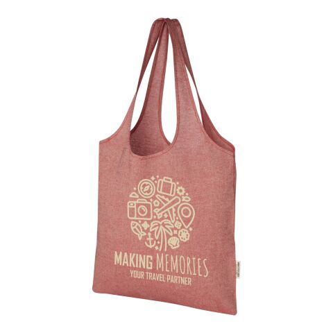 Pheebs 150 g/m² recycled cotton trendy tote bag 7L