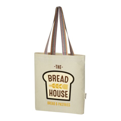 Rainbow 180 g/m² recycled cotton tote bag 5L Standard | Natural | No Branding | not available | not available | not available