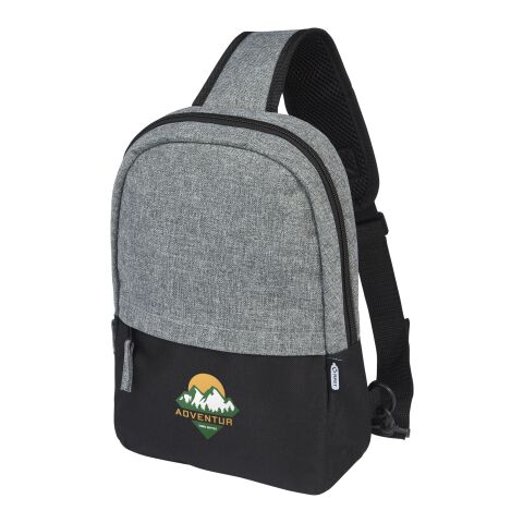 Reclaim GRS recycled two-tone sling 3.5L Standard | Solid black-Heather grey | No Branding | not available | not available