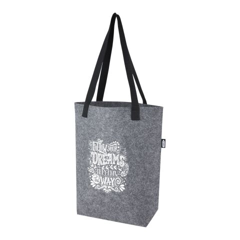 Felta GRS recycled felt tote bag with wide bottom 12L Standard | Grey | No Branding | not available | not available