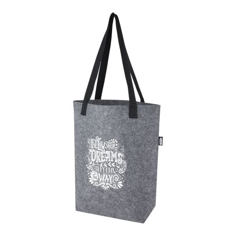 Felta GRS recycled felt tote bag with wide bottom 12L Standard | Grey | No Branding | not available | not available | not available
