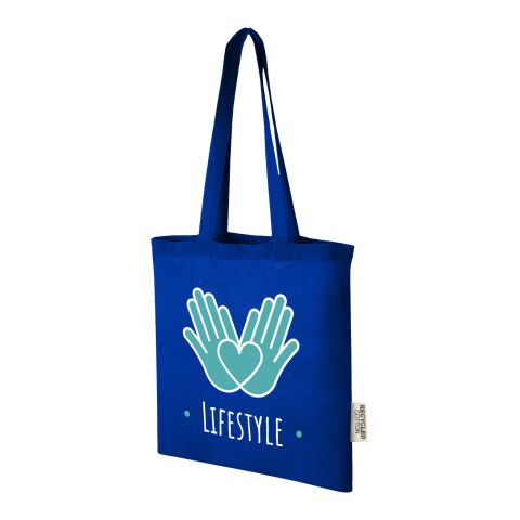 Madras recycled cotton tote bag 140 g/m² Standard | Royal blue | No Branding | not available | not available