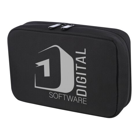 Rise GRS recycled organiser pouch Standard | Solid black | No Branding | not available | not available | not available