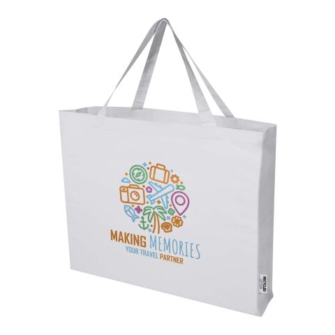 Odessa 220 g/m² GRS recycled cotton large tote bag Standard | White | No Branding | not available | not available | not available