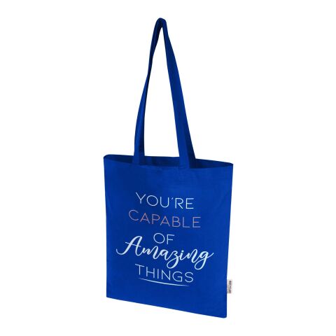 Madras Blend 140 g/m² GRS recycled cotton tote bag 7L
