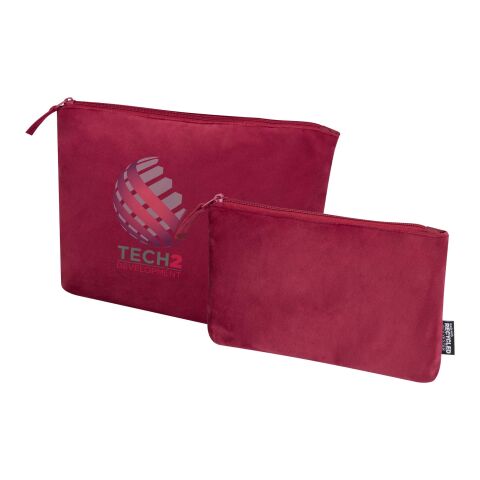 Swift GRS recycled velvet toiletry bag set Standard | Burgundy | No Branding | not available | not available | not available