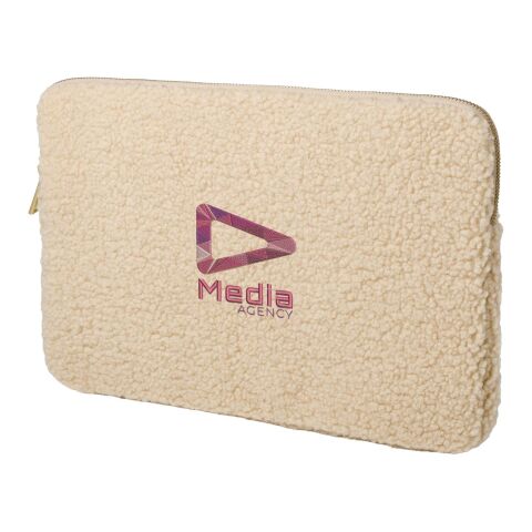 Bear 13&quot; GRS recycled sherpa laptop sleeve 2L Natural | No Branding