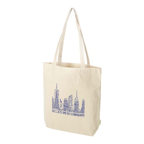 Odisha 180 g/m² OCS organic wide bottom tote bag 11L  Natural