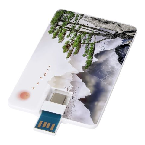 Duo slim 32GB USB drive with Type-C and USB-A 3.0 Standard | white | No Branding | not available | not available