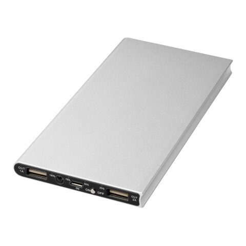 Plate 8000 mAh aluminium power bank Standard | Silver | No Branding | not available | not available