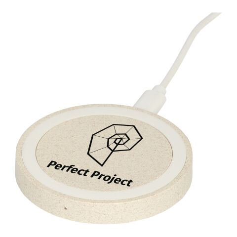 Naka 5W wheat straw wireless charging pad Standard | Beige | No Branding | not available | not available