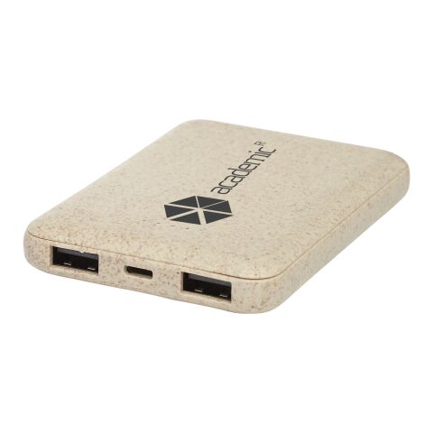 Asama 5000 mAh wheat straw power bank Standard | Beige | No Branding | not available | not available