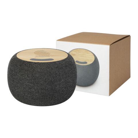 Ecofiber bamboo/RPET Bluetooth® speaker and wireless charging pad Standard | Natural-Grey | No Branding | not available | not available