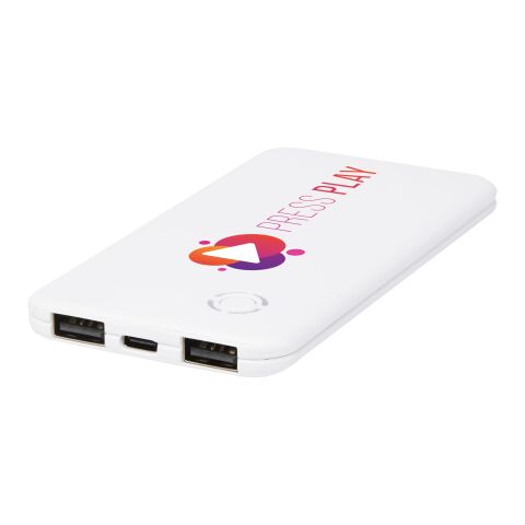 Slender 4000 mAh slim dual power bank Standard | White | No Branding | not available | not available