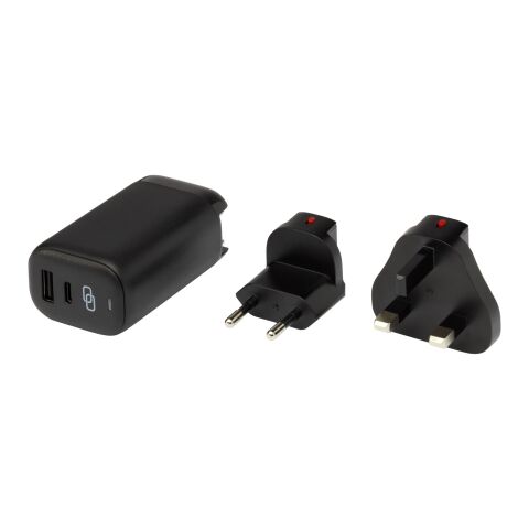 ADAPT 25W recycled plastic PD travel charger Standard | Black | No Branding | not available | not available