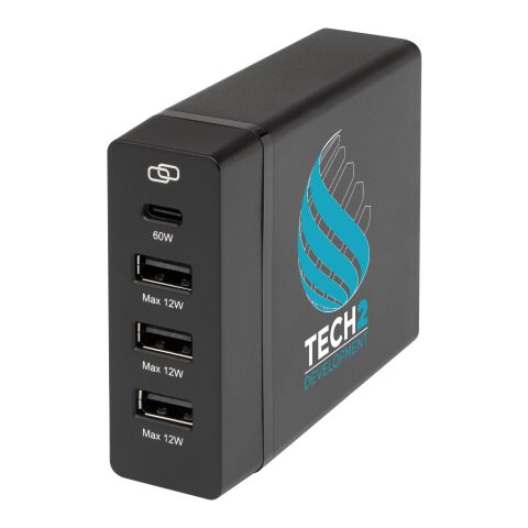 ADAPT 72W recycled plastic PD power station Standard | Solid black | No Branding | not available | not available