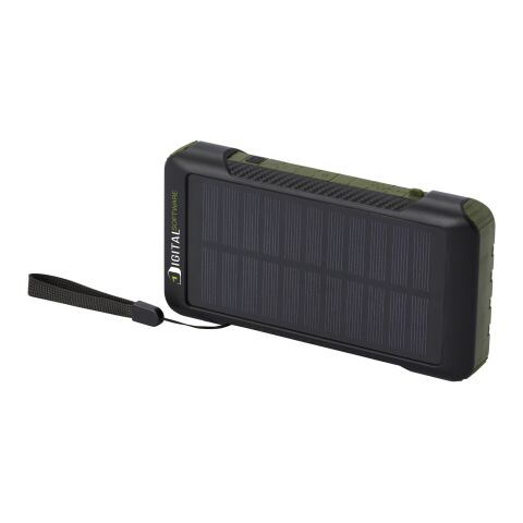 Soldy 10.000 mAh RCS recycled plastic solar dynamo power bank Standard | Army green | No Branding | not available | not available
