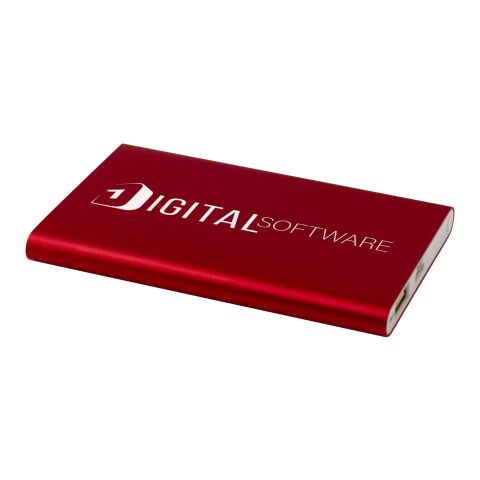 Pep 4000 mAh Type-C recycled aluminium power bank Red | No Branding | not available | not available