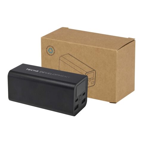 Acamar 20.000 mAh 70W recycled aluminium laptop power bank Standard | Solid black | No Branding | not available | not available