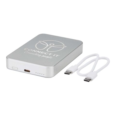 Avis 10.000 mAh RCS recycled aluminium magnetic power bank  Silver
