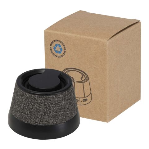 Horna 3W recycled plastic magnetic wireless speaker Standard | Solid black | No Branding | not available | not available