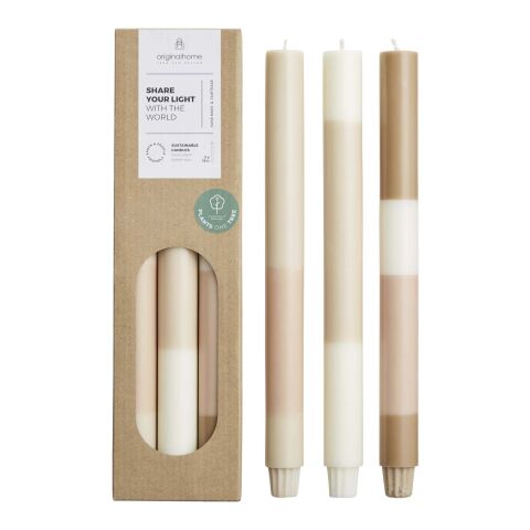 Originalhome layered limestone candles - set of 3