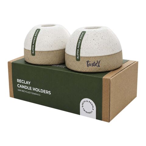 Originalhome ReClay dinner candle holder set White