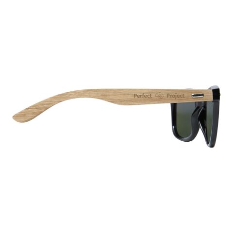 Hiru rPET wood mirrored polarized sunglasses in gift box allbranded