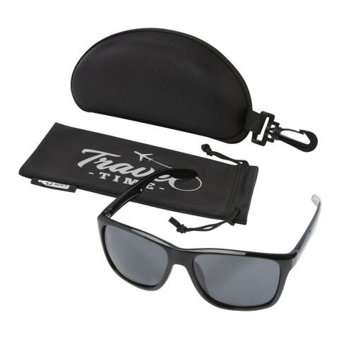 Eiger polarized sport sunglasses in recycled PET casing Standard | Solid black | No Branding | not available | not available