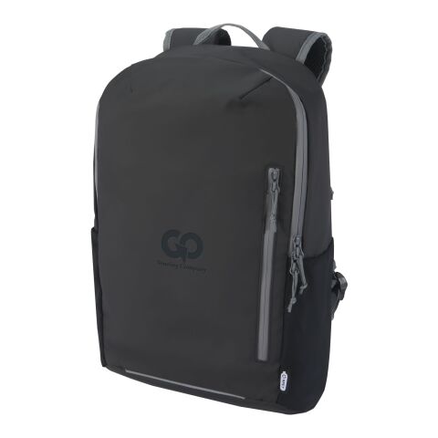 Aqua 15&quot; GRS recycled water resistant laptop backpack 21L Standard | Black | No Branding | not available | not available | not available
