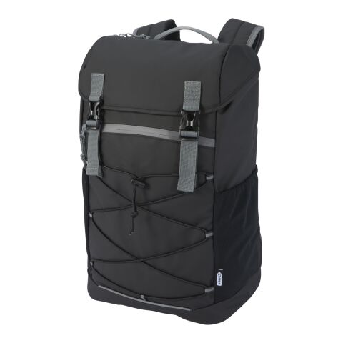 Aqua 15.6&quot; GRS recycled water resistant laptop backpack 23L Solid black | No Branding | not available | not available