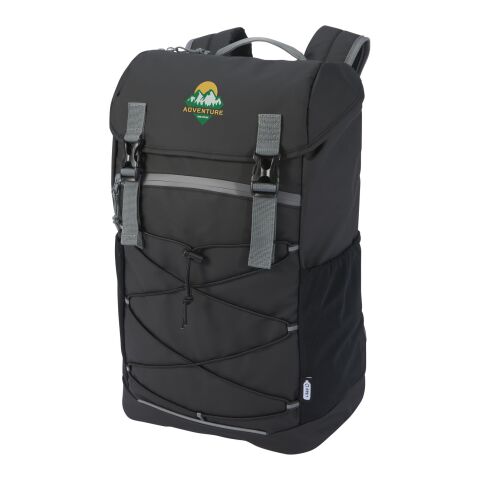 Aqua 15.6&quot; GRS recycled water resistant laptop backpack 23L Standard | Solid black | No Branding | not available | not available | not available