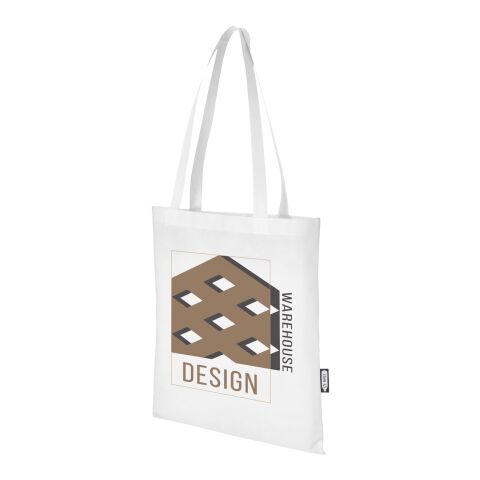 Zeus GRS recycled non-woven convention tote bag 6L Standard | White | No Branding | not available | not available