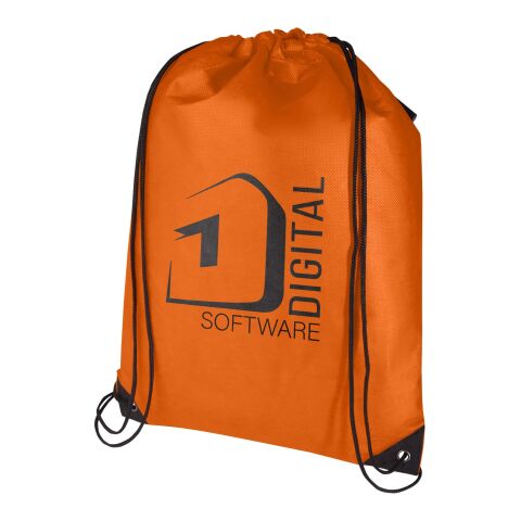 Evergreen GRS recycled non-woven drawstring bag 5L Standard | Orange | No Branding | not available | not available | not available