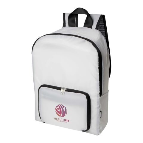 EcoFold RPET foldable backpack 15L Standard | White | No Branding | not available | not available