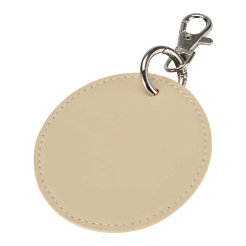 Resi Plus GRS recycled round charm keychain  Standard | Oatmeal | No Branding | not available | not available