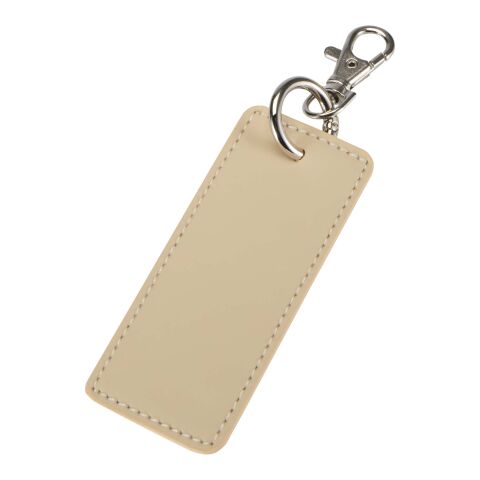 Resi Plus GRS recycled rectangle charm keychain Standard | Oatmeal | No Branding | not available | not available