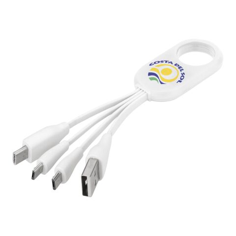 Troup 4-in-1 charging cable with type-C tip Standard | White | No Branding | not available | not available | not available