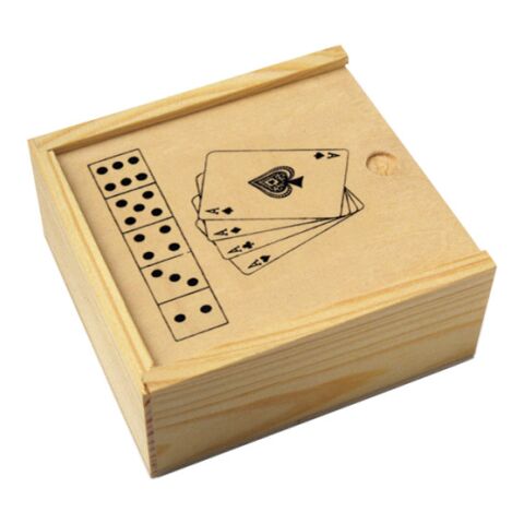 Wooden box with game set Myriam