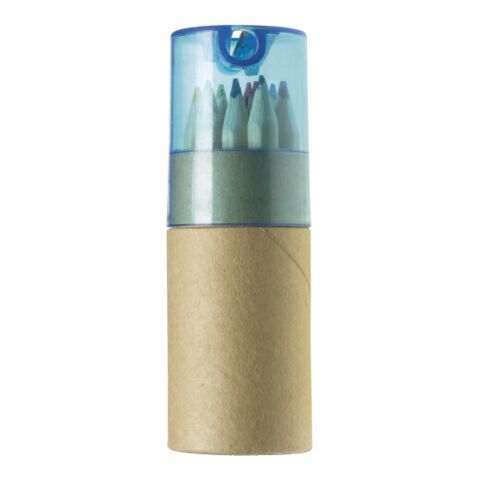 ABS and cardboard tube with pencils Terrence light blue | Without Branding | not available | not available