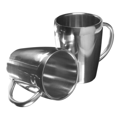 Stainless steel double walled mugs Naya silver | Without Branding | not available | not available