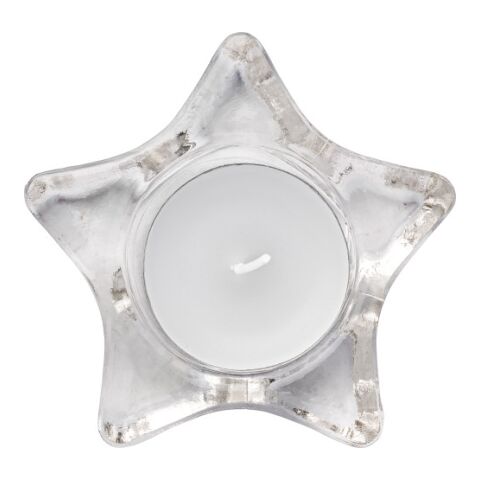 Star-shaped glass candle holder, including candle Nisha red | Without Branding | not available | not available