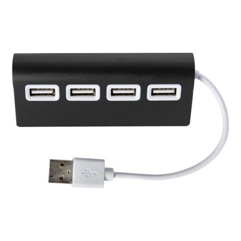 Aluminium USB hub Leo black | Without Branding | not available | not available